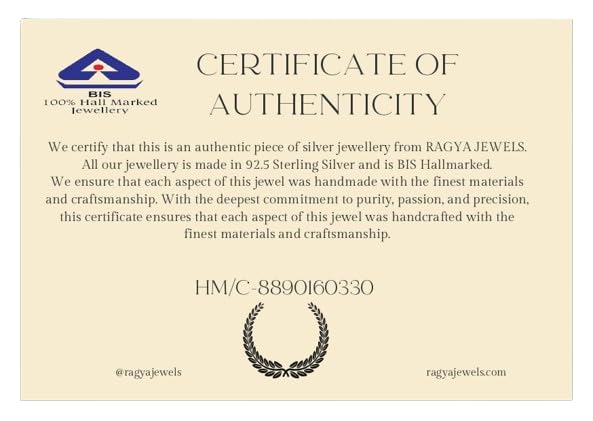 Ragya Jewels 925 Silver Anklet for Women, Single ANK-60026