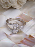 Gleaming Diamond Ring - silver ring collection